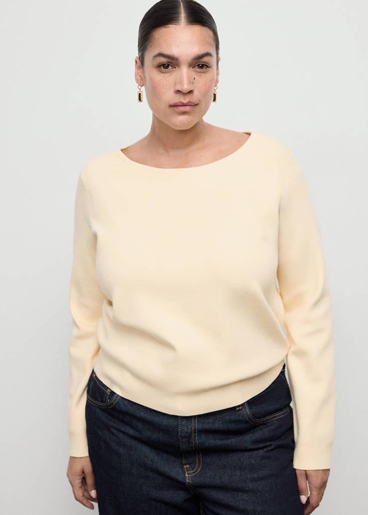 Fine-knit sweater — Vanilla