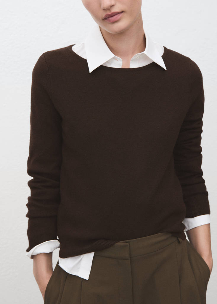 Fine-knit sweater — Chocolate