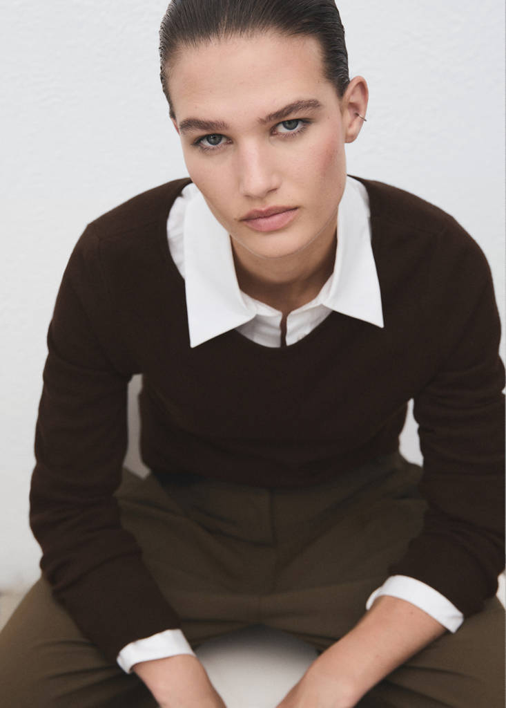 Fine-knit sweater — Chocolate
