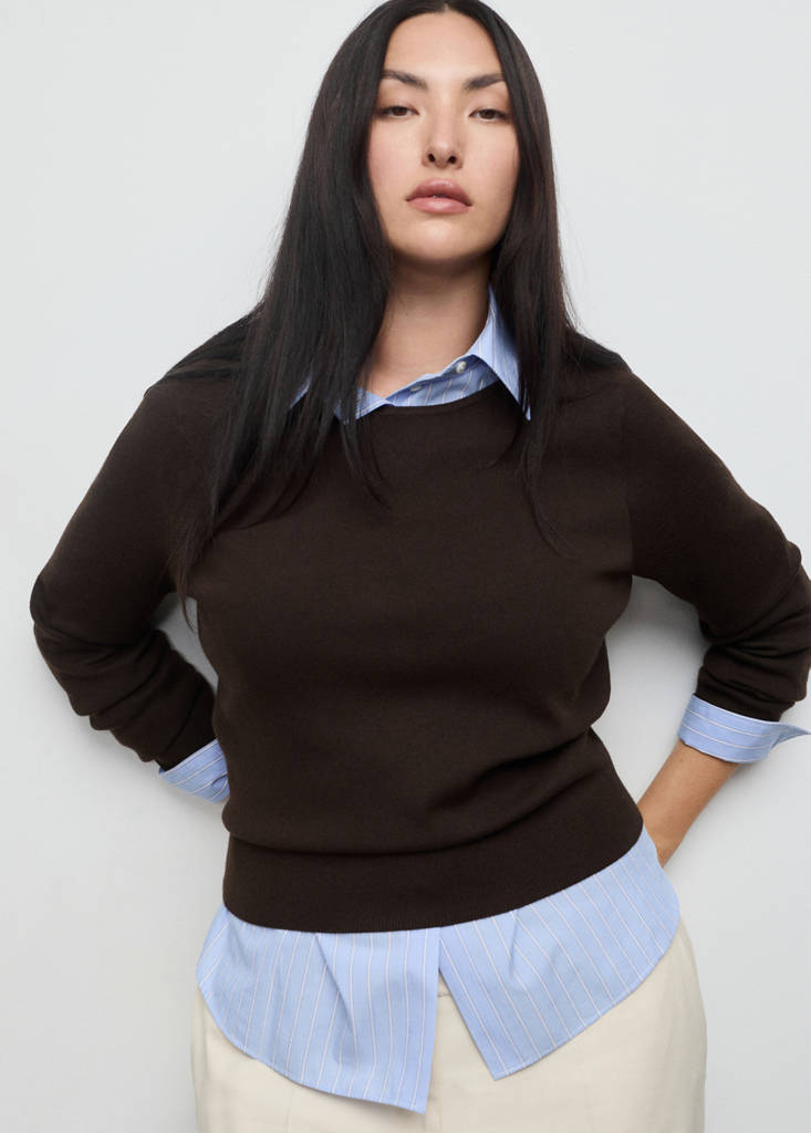 Fine-knit sweater — Chocolate