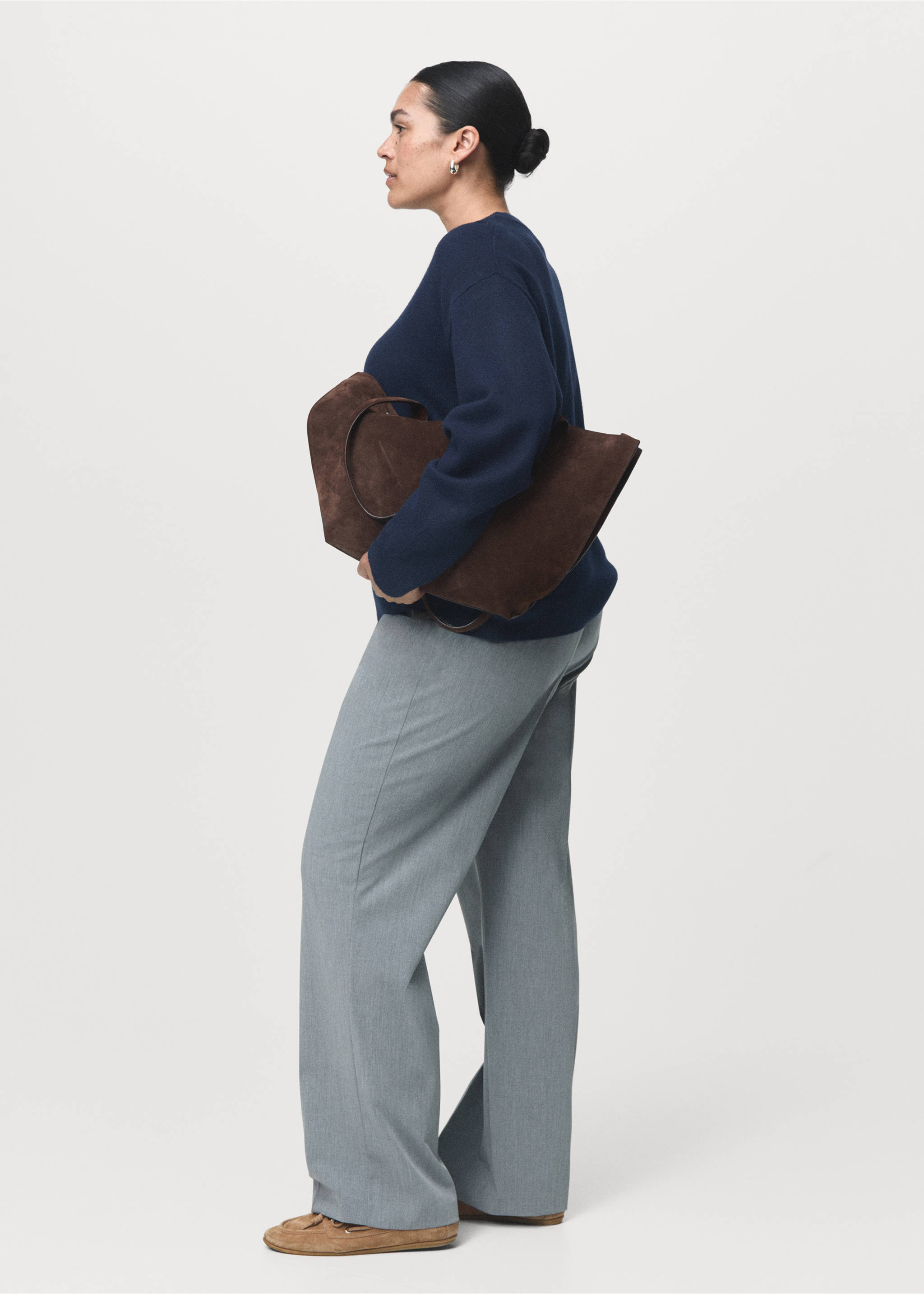 Джемпер с круглым вырезом - Деталь изделия 3, Темно-синий. Ref: 17007790-00.