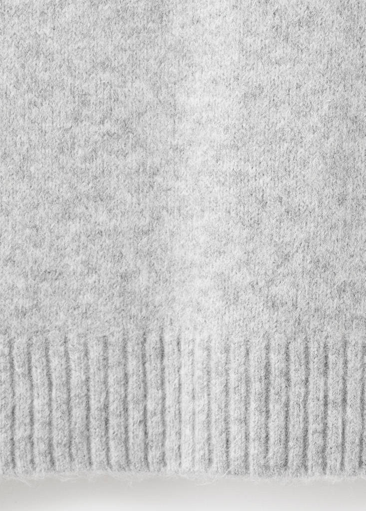 Short-sleeved knitted sweater — Medium Heather Grey