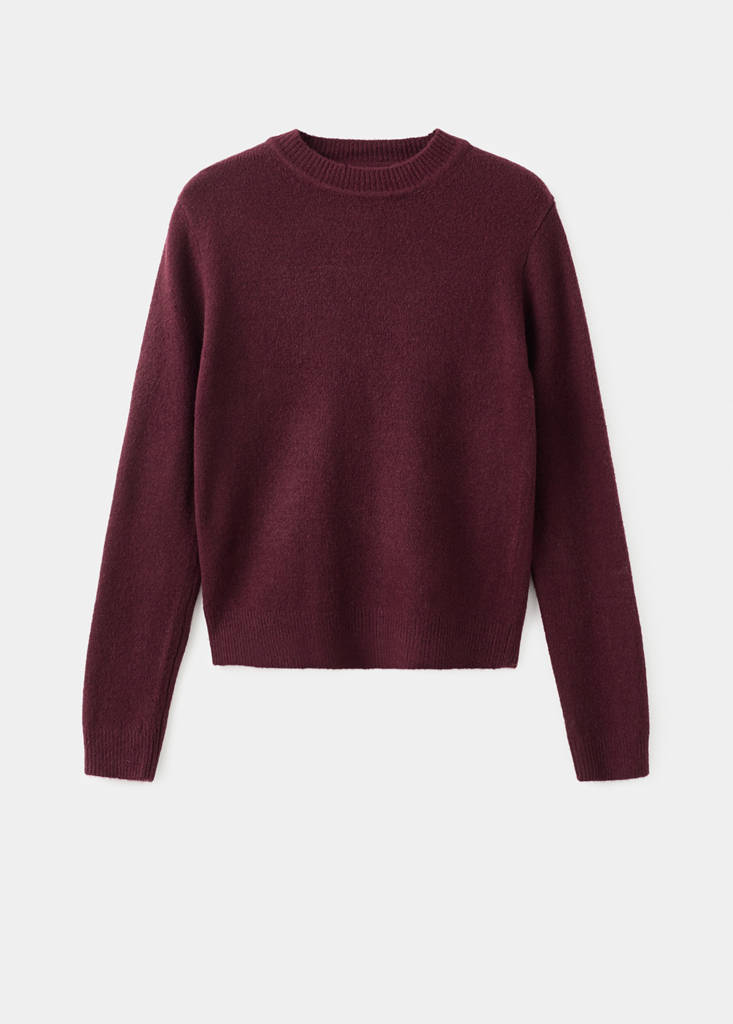 Medium-knit sweater — Maroon