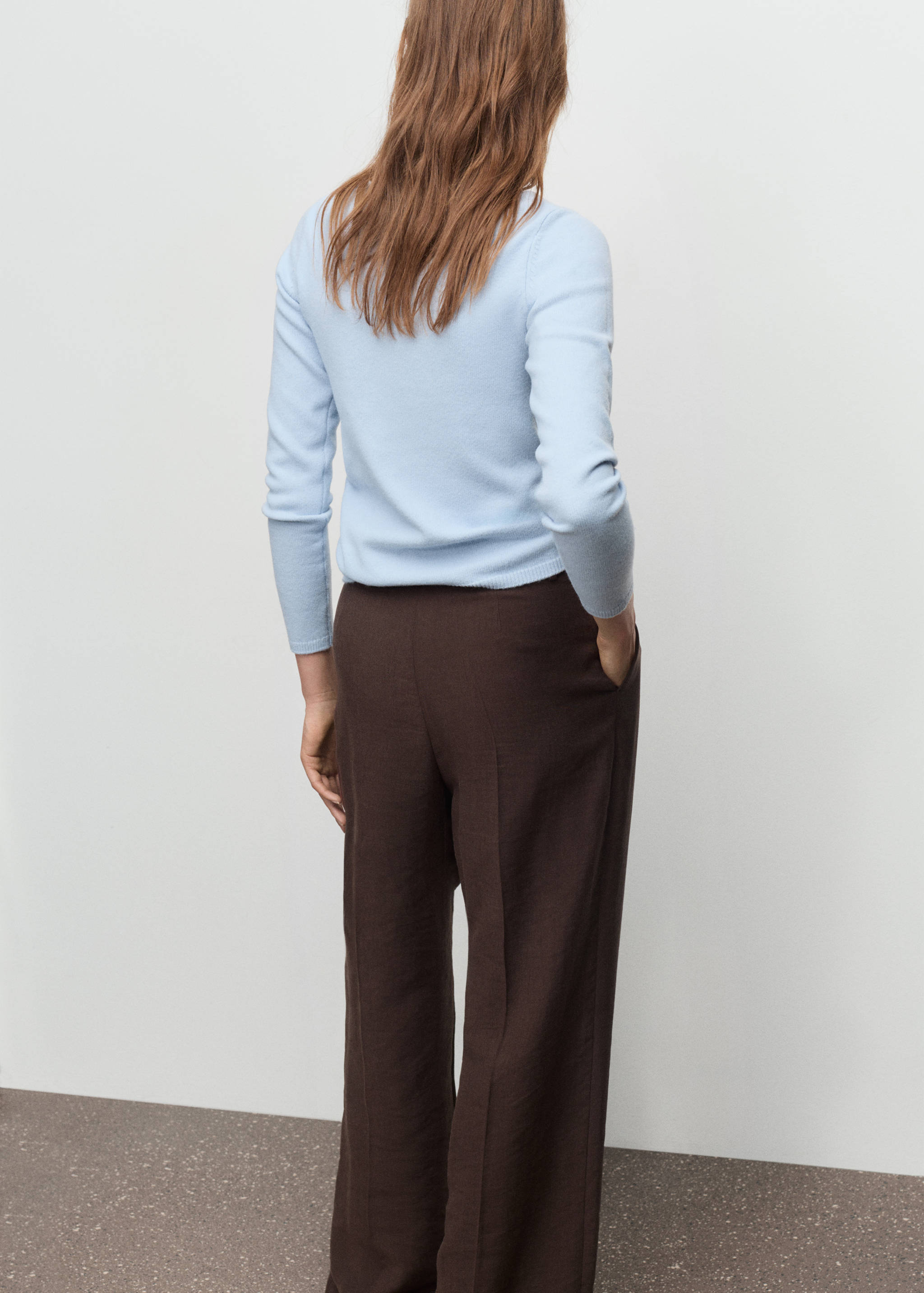 Boat neck sweater - Reverse of the article