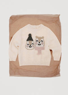 Knit embroidered sweater — Beige 2