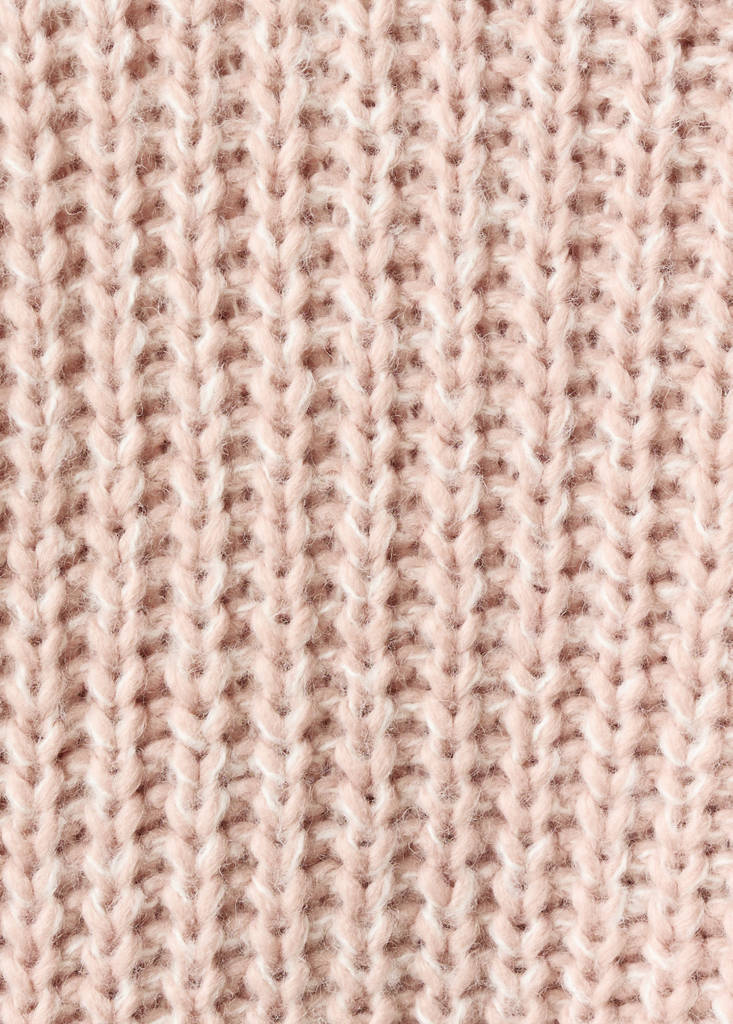 Turtleneck knit sweater — Pale Pink