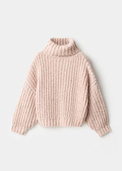 Turtleneck knit sweater — Pale Pink 3