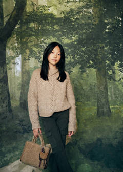 Chunky-knit sweater — Medium Brown 1