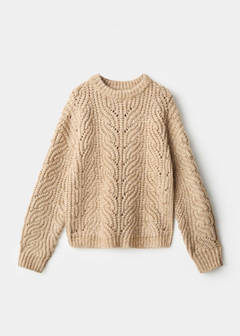 Chunky-knit sweater — Medium Brown 2