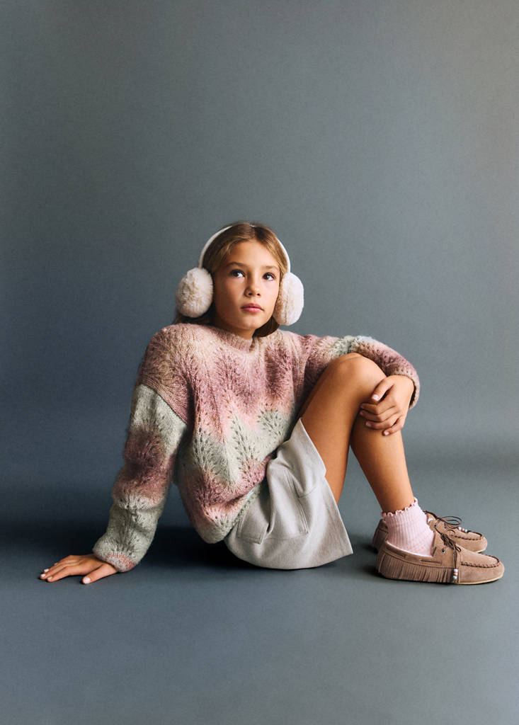 Multi-coloured knit sweater — Pink