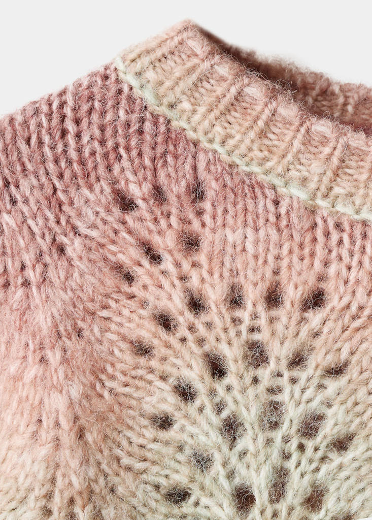 Multi-coloured knit sweater — Pink