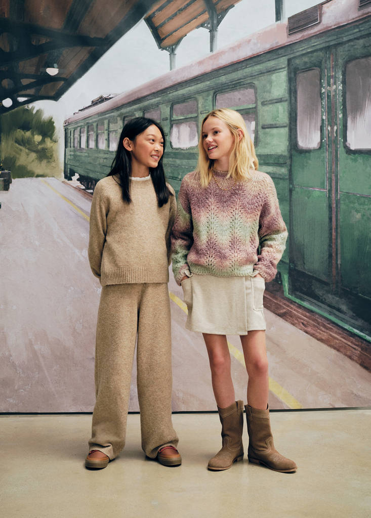 Multi-coloured knit sweater — Pink
