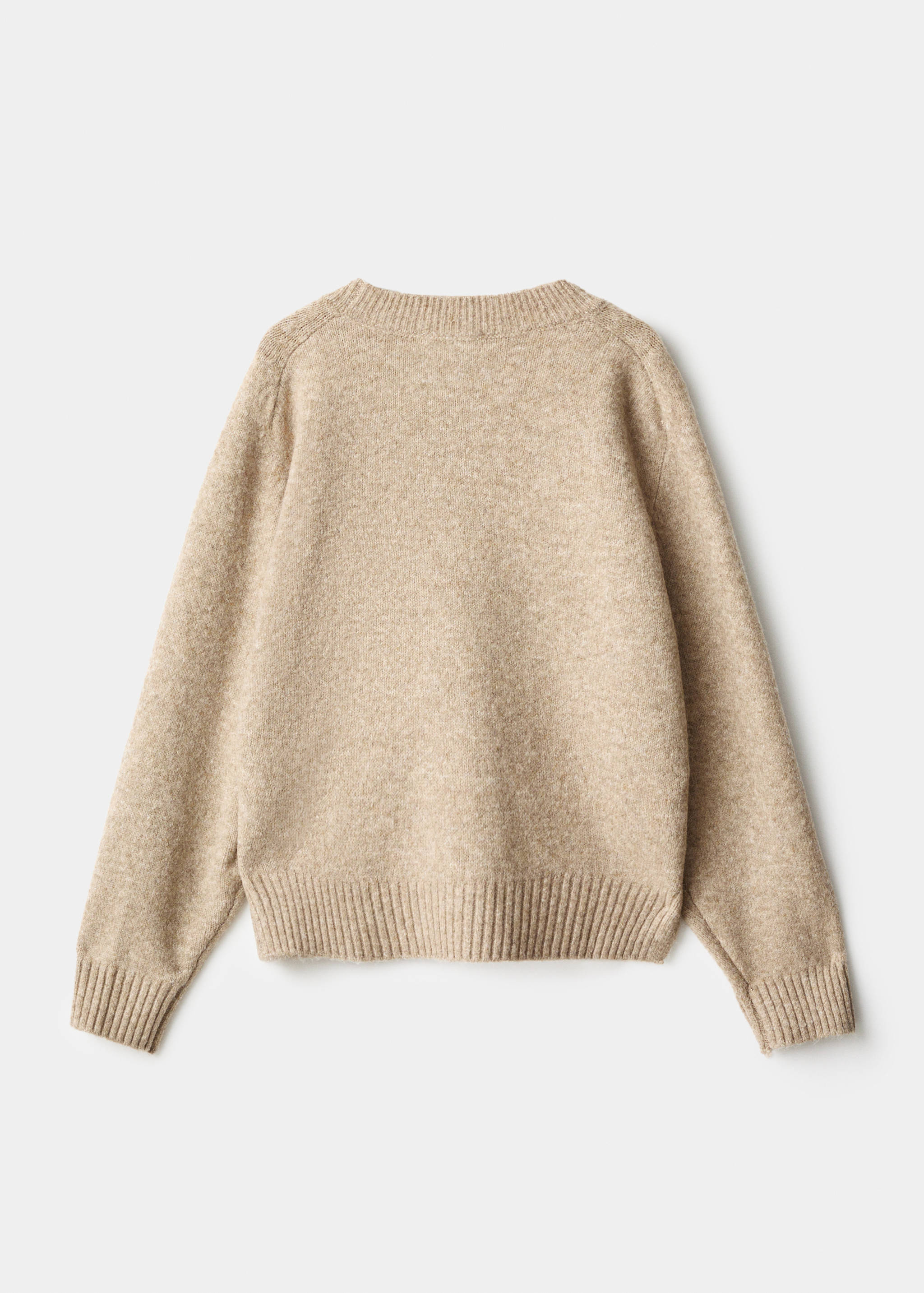 Knitted ribbed sweater - Reverse of the article