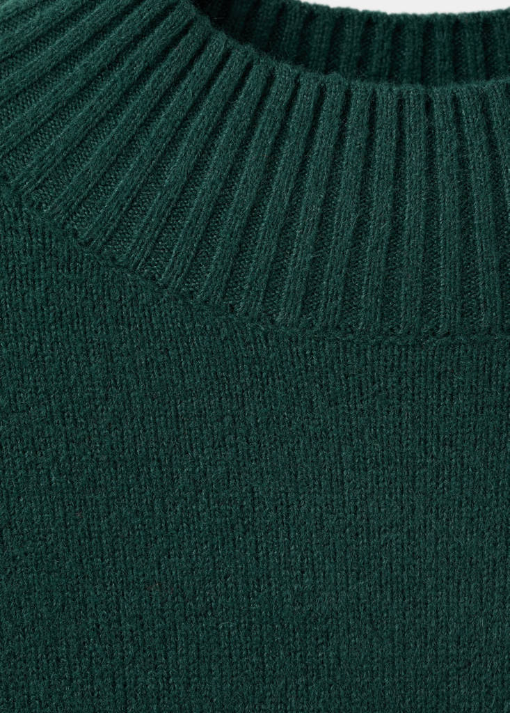 Ribbed turtleneck sweater — Dark Green
