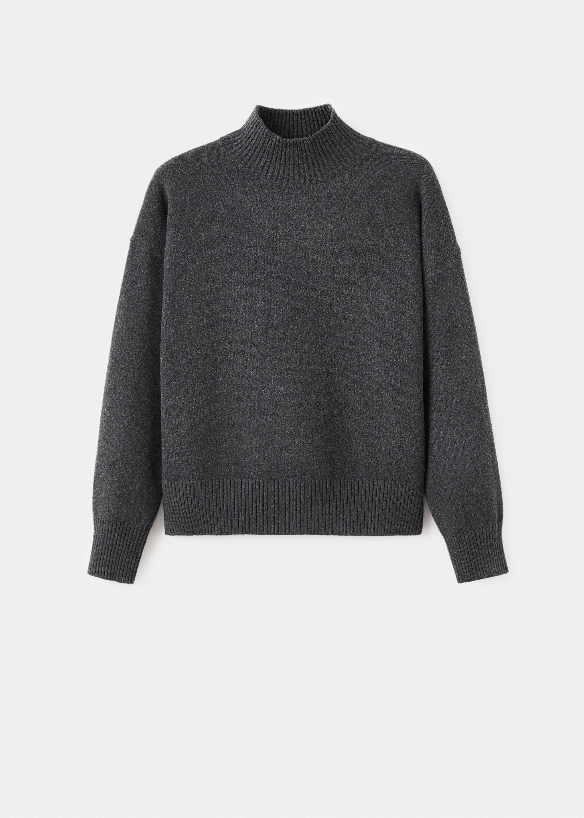 Ribbed turtleneck sweater - Article without model, Charcoal. Ref: 17007801-00.