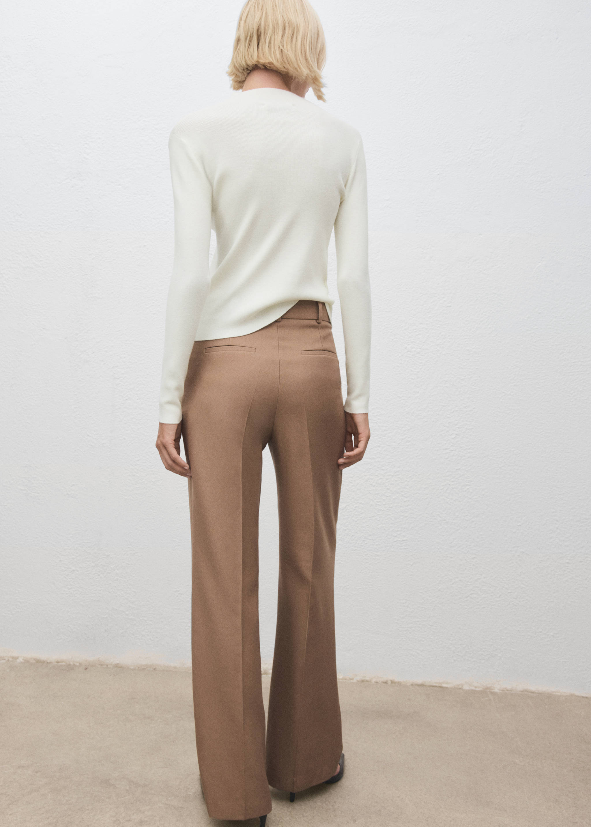 Fitted sweater with perkins neck - Reverse of the article