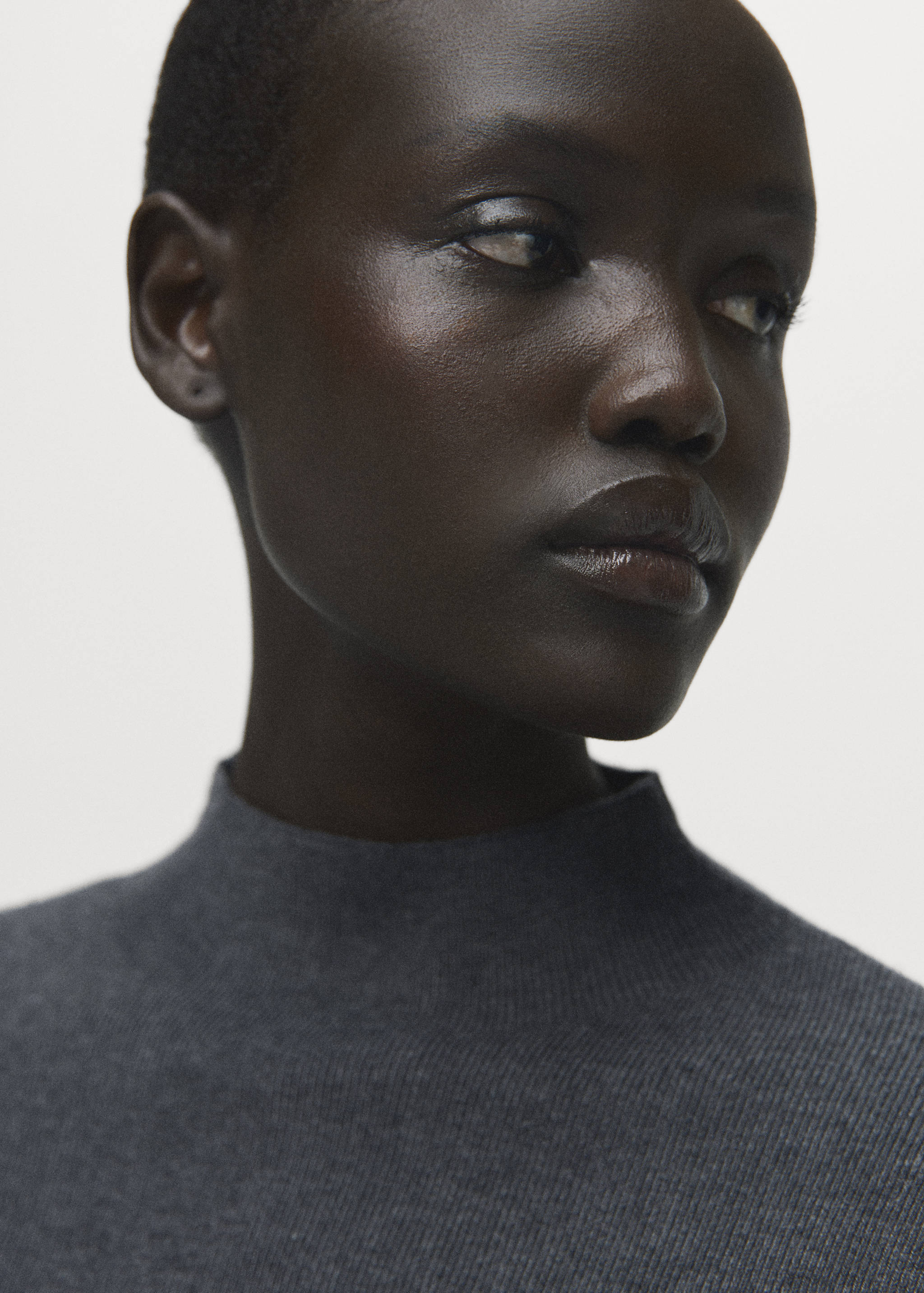 Fitted sweater with perkins neck - Details of the article 6