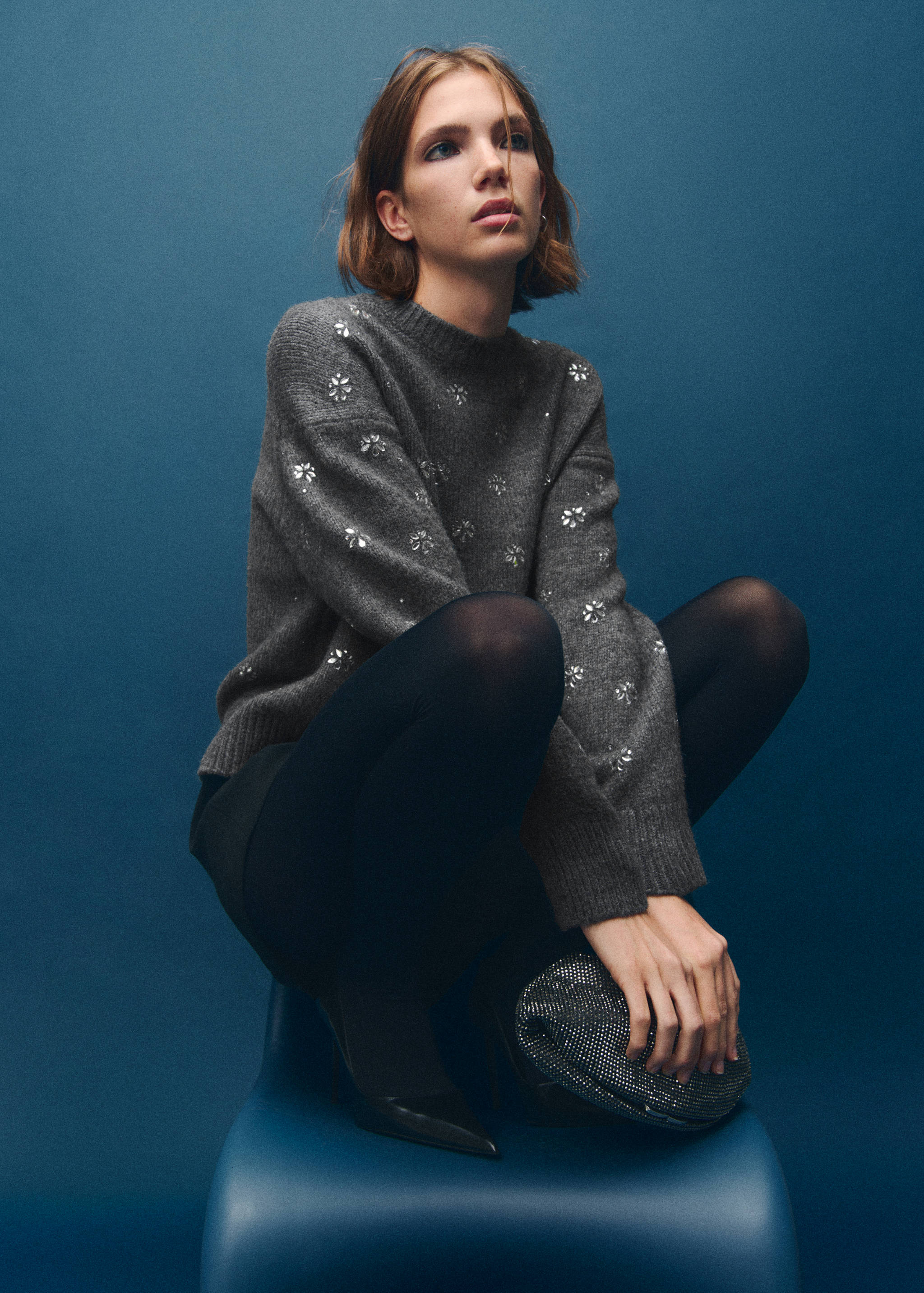 Crystal detail sweatshirt - Details of the article 2