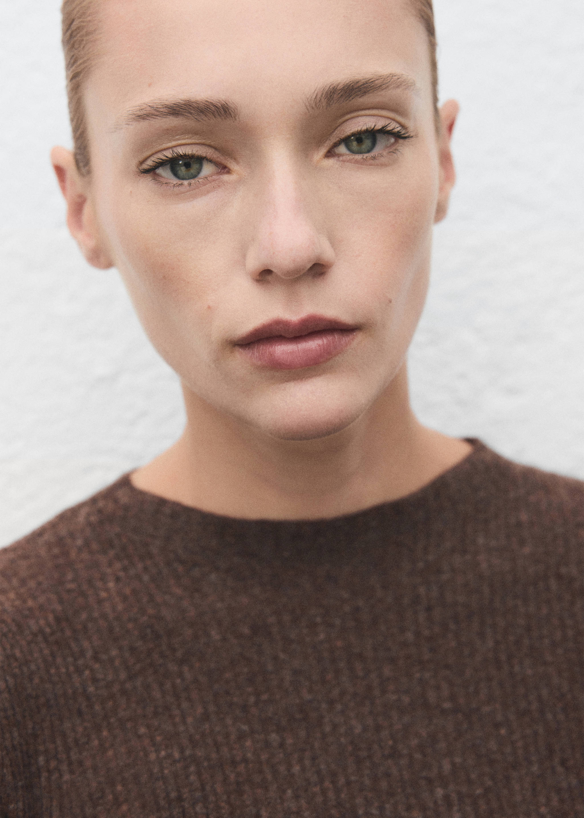 Ribbed sweater with perkins neck - Details of the article 1