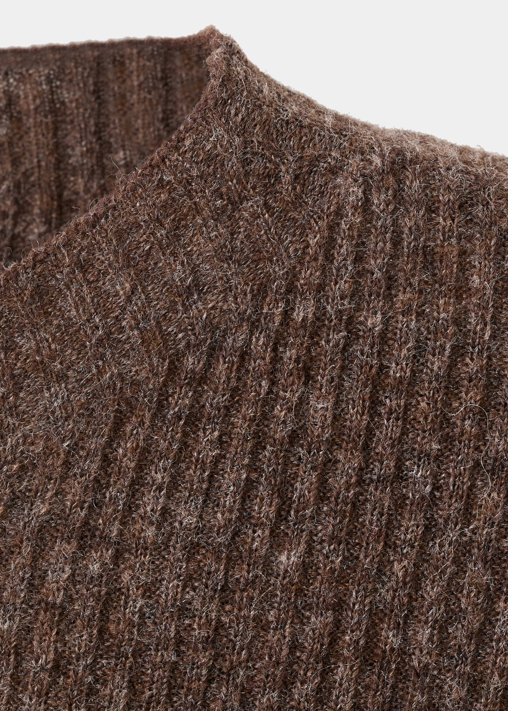 Ribbed sweater with perkins neck - Details of the article 8