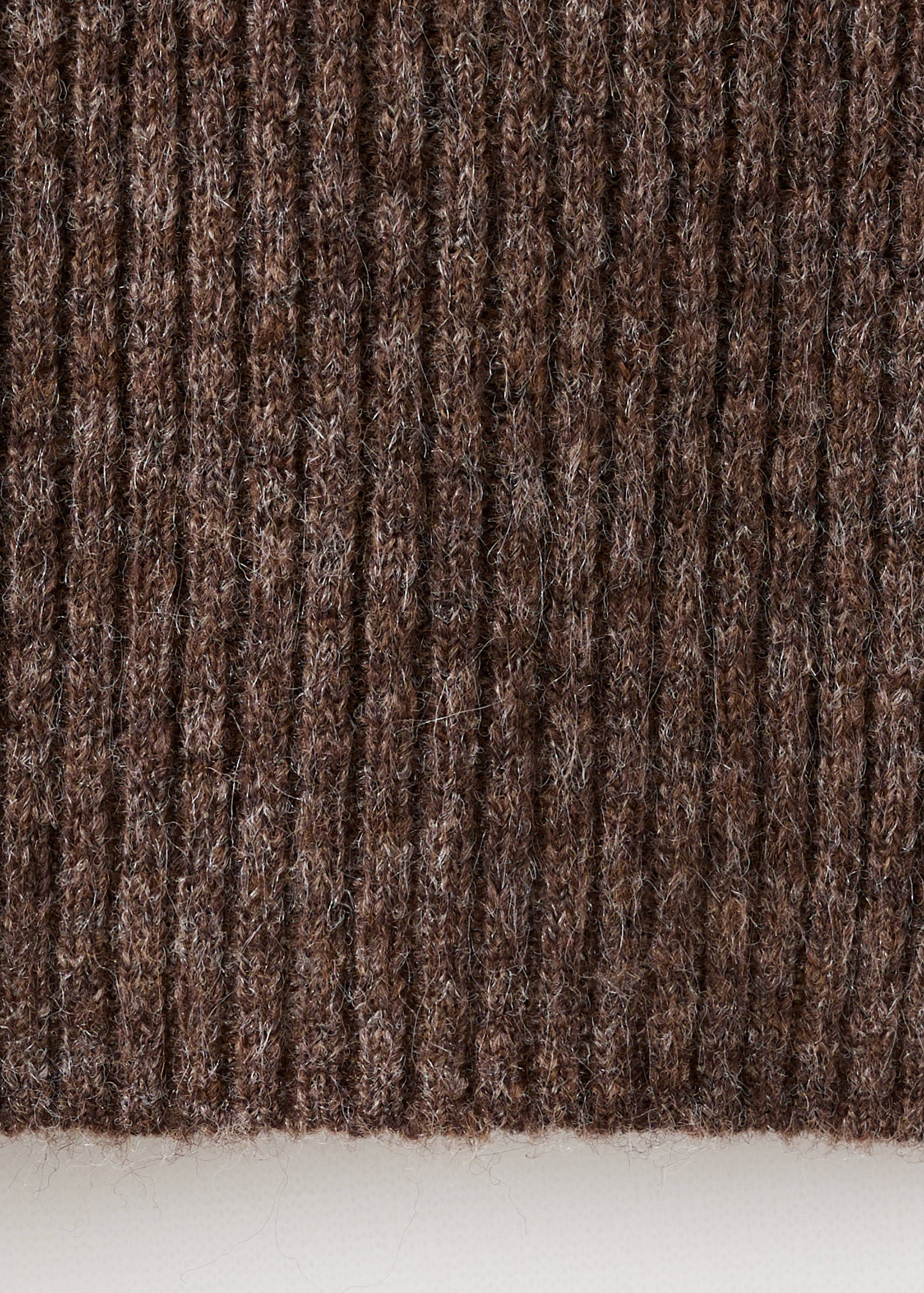 Ribbed sweater with perkins neck - Details of the article 0