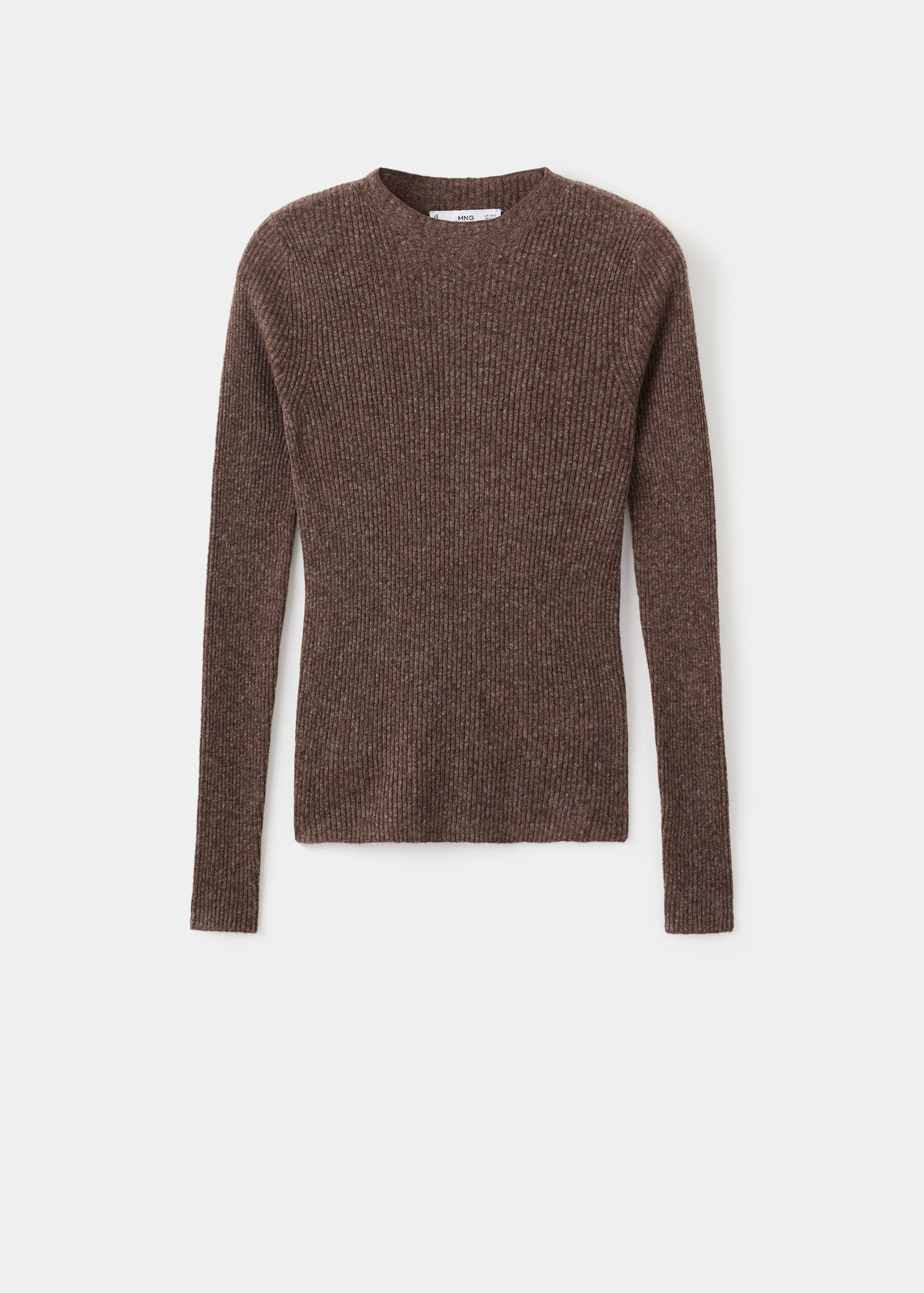 Ribbed sweater with perkins neck - Article without model