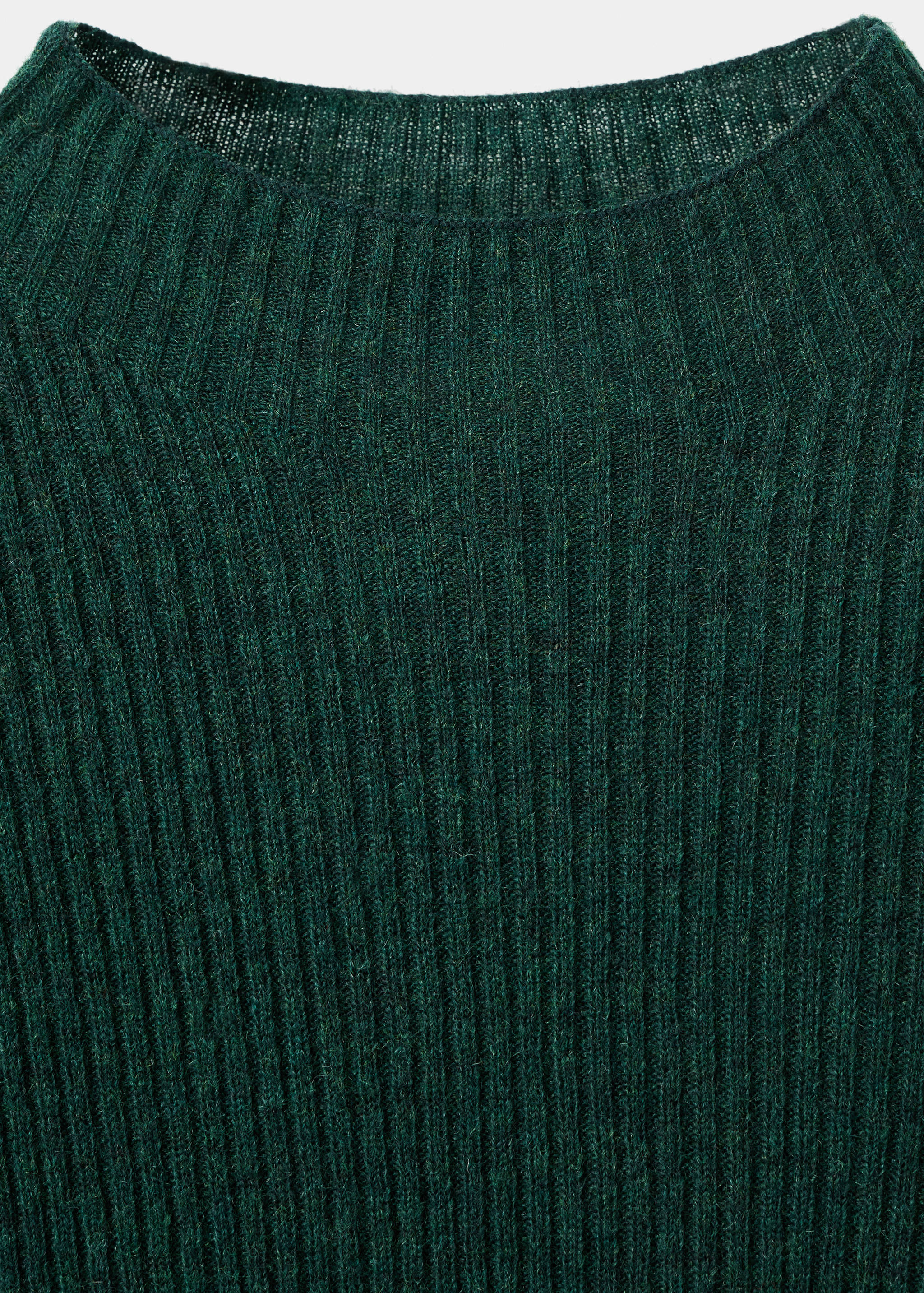 Ribbed sweater with perkins neck - Details of the article 8