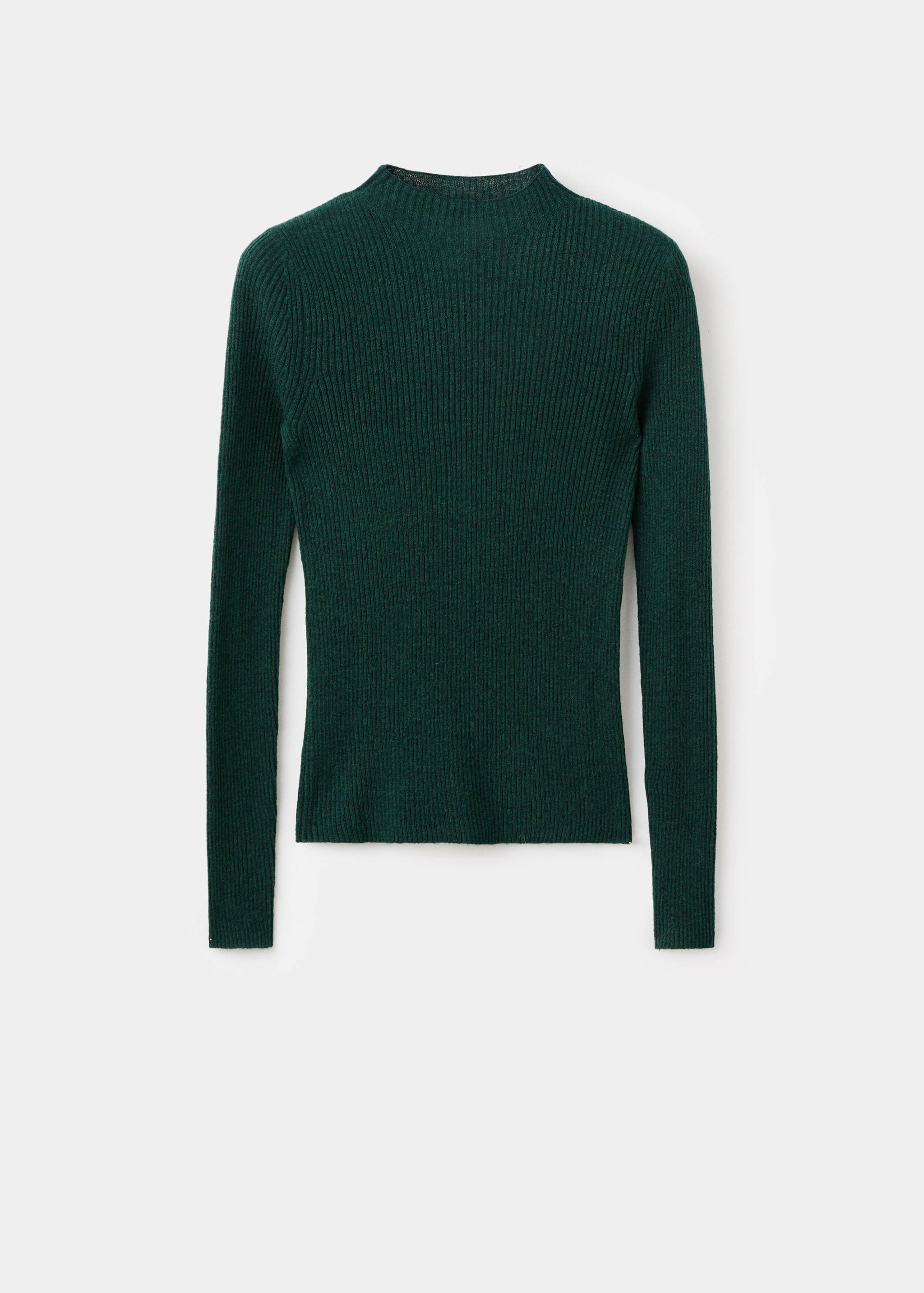 Ribbed sweater with perkins neck - Article without model