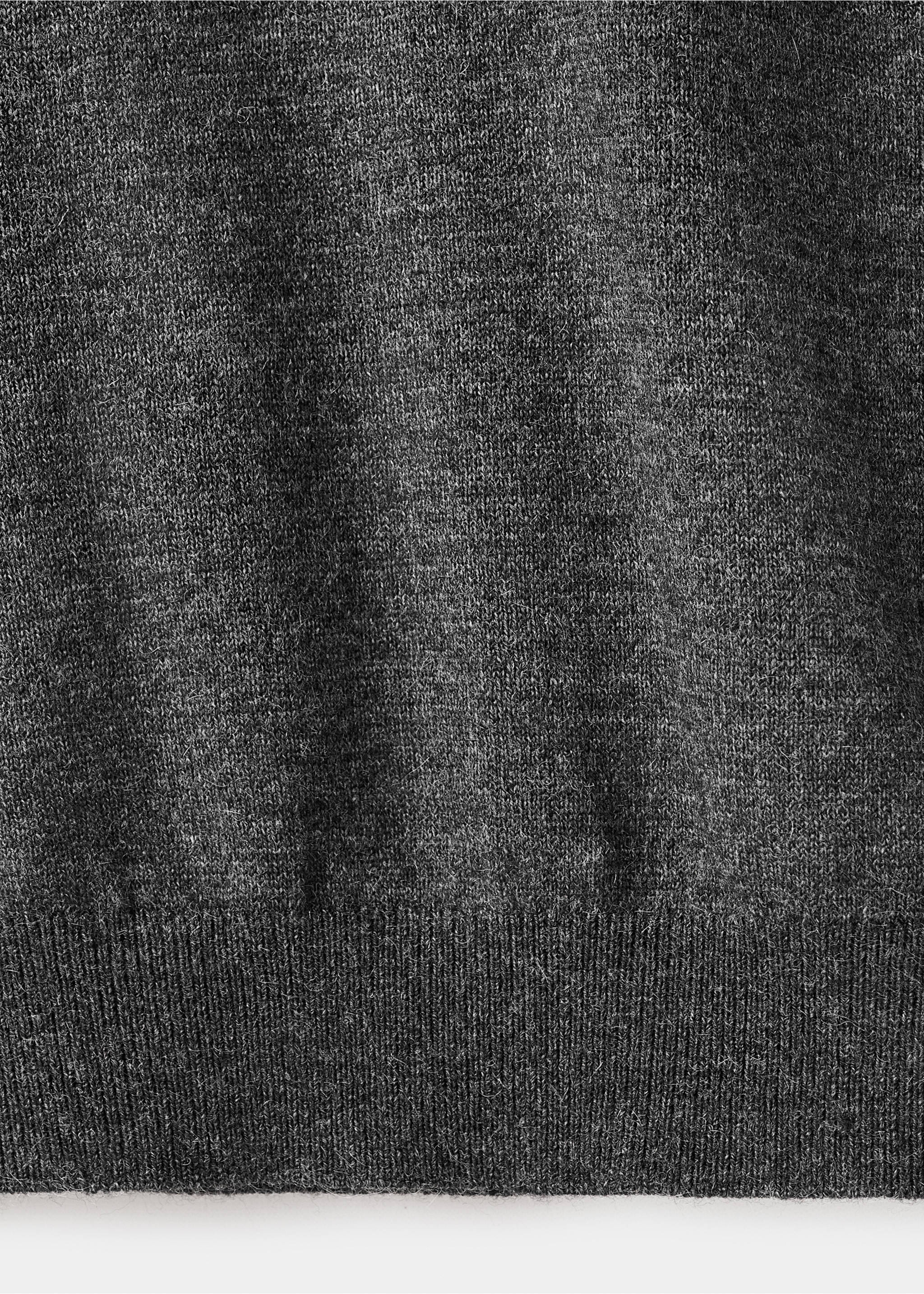 Polo neck sweater - Details of the article 0, Medium Heather Grey. Ref: 17007811-00.