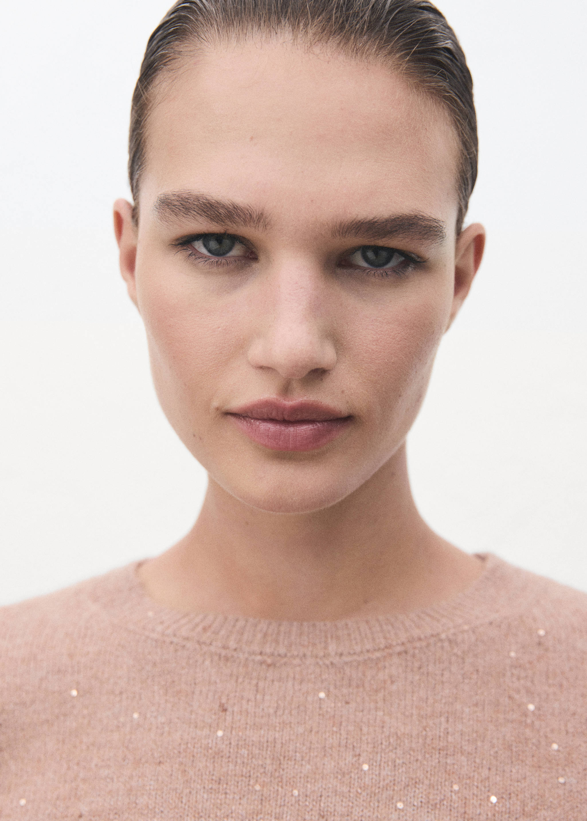 Short-sleeved lurex sweater - Details of the article 1