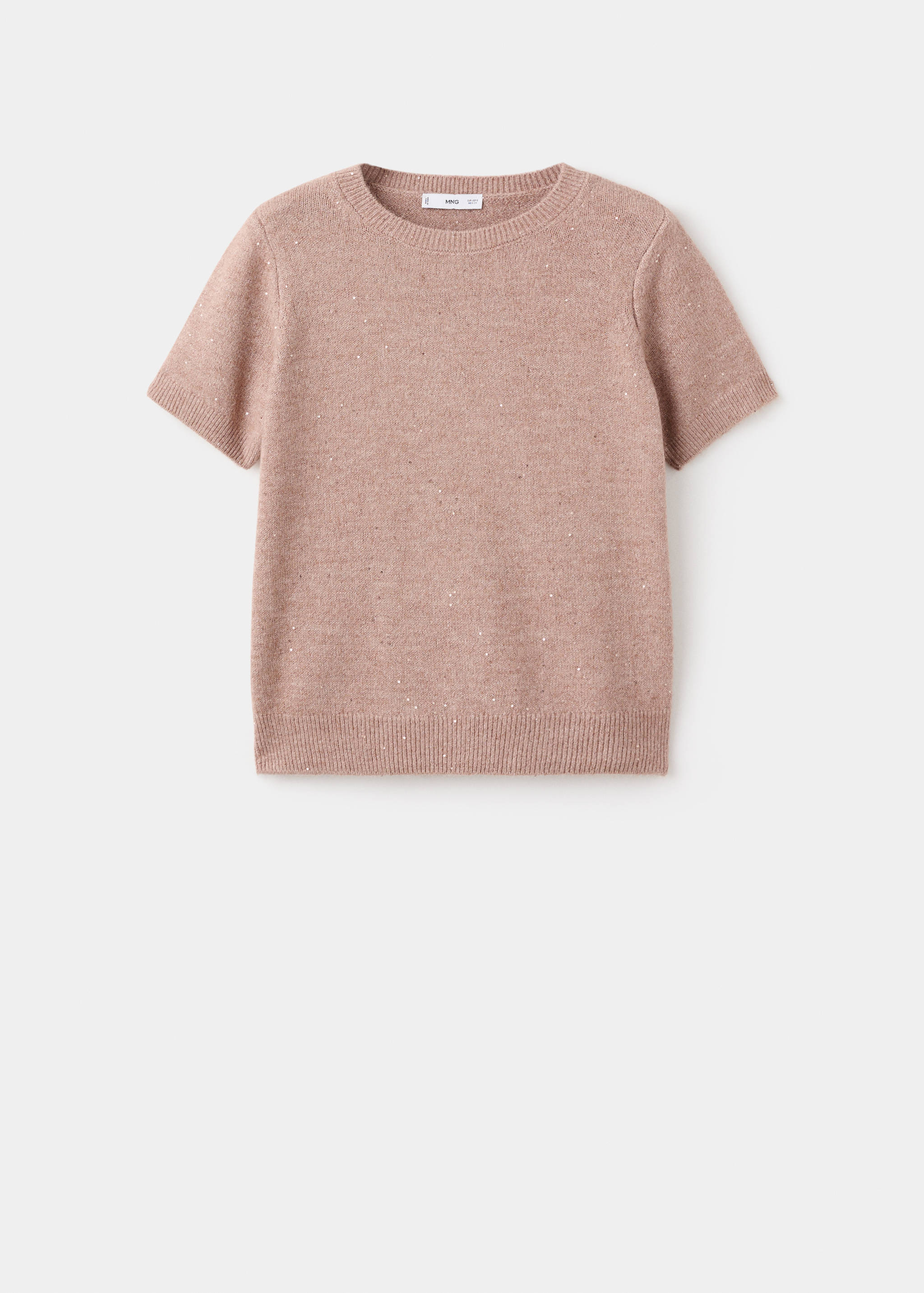 Short-sleeved lurex sweater - Article without model