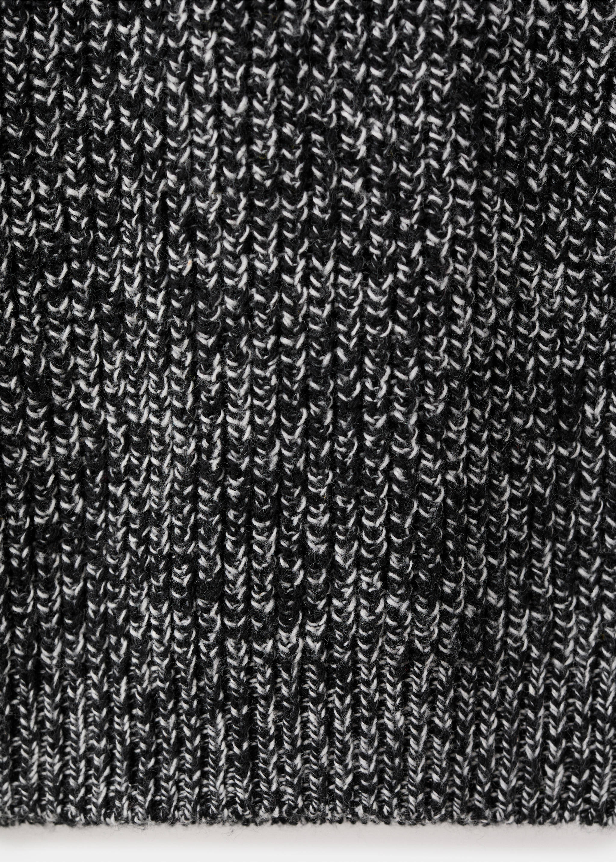 Speckled perkins-neck sweater - Details of the article 0, Black. Ref: 17007815-00.
