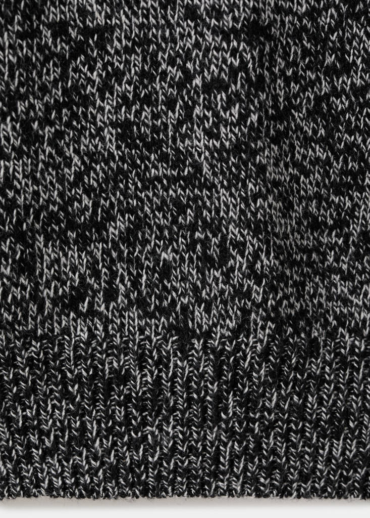 Speckled V-neck sweater — Black