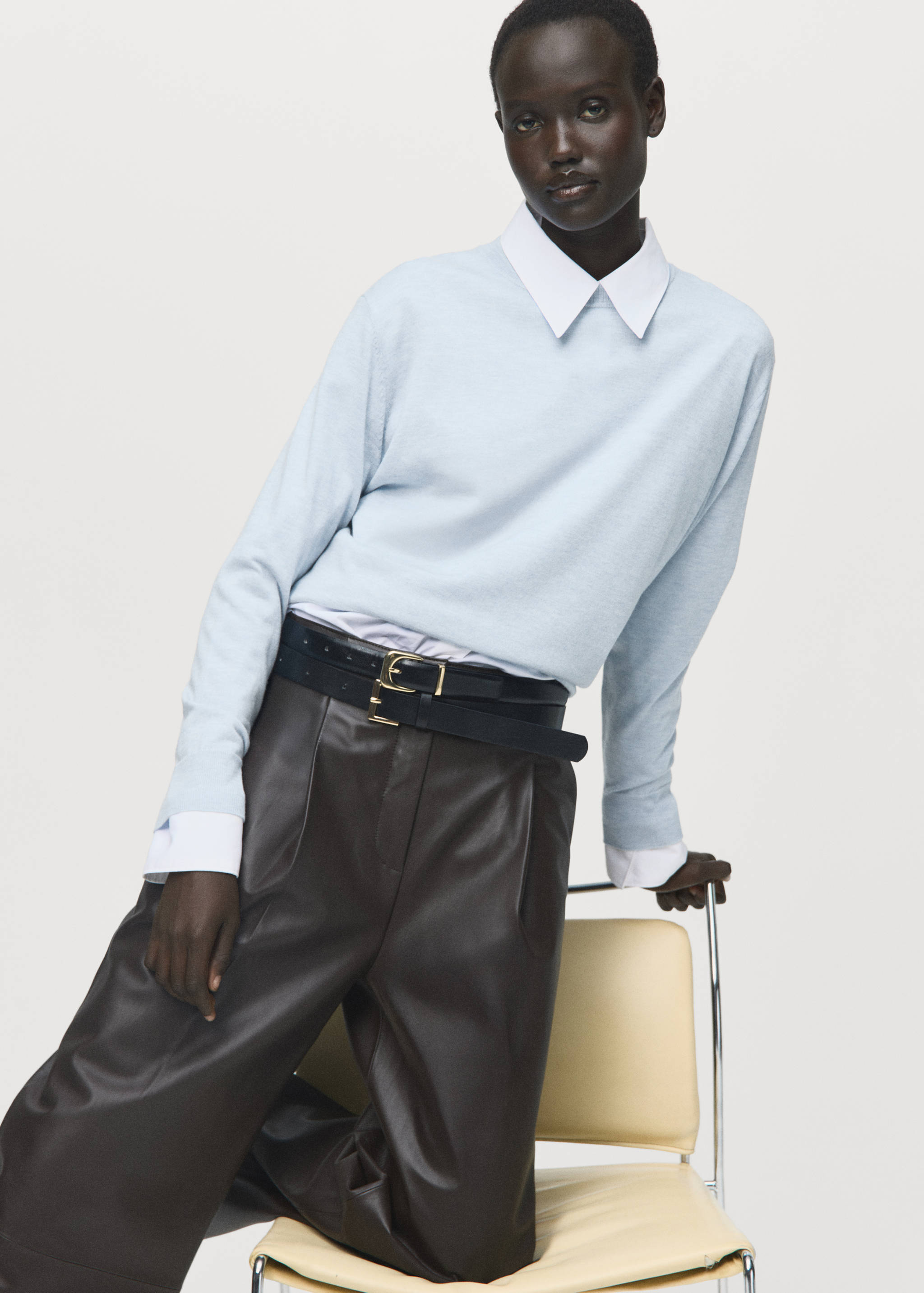 Camisola de malha fina com gola redonda - Pormenor do artigo 6