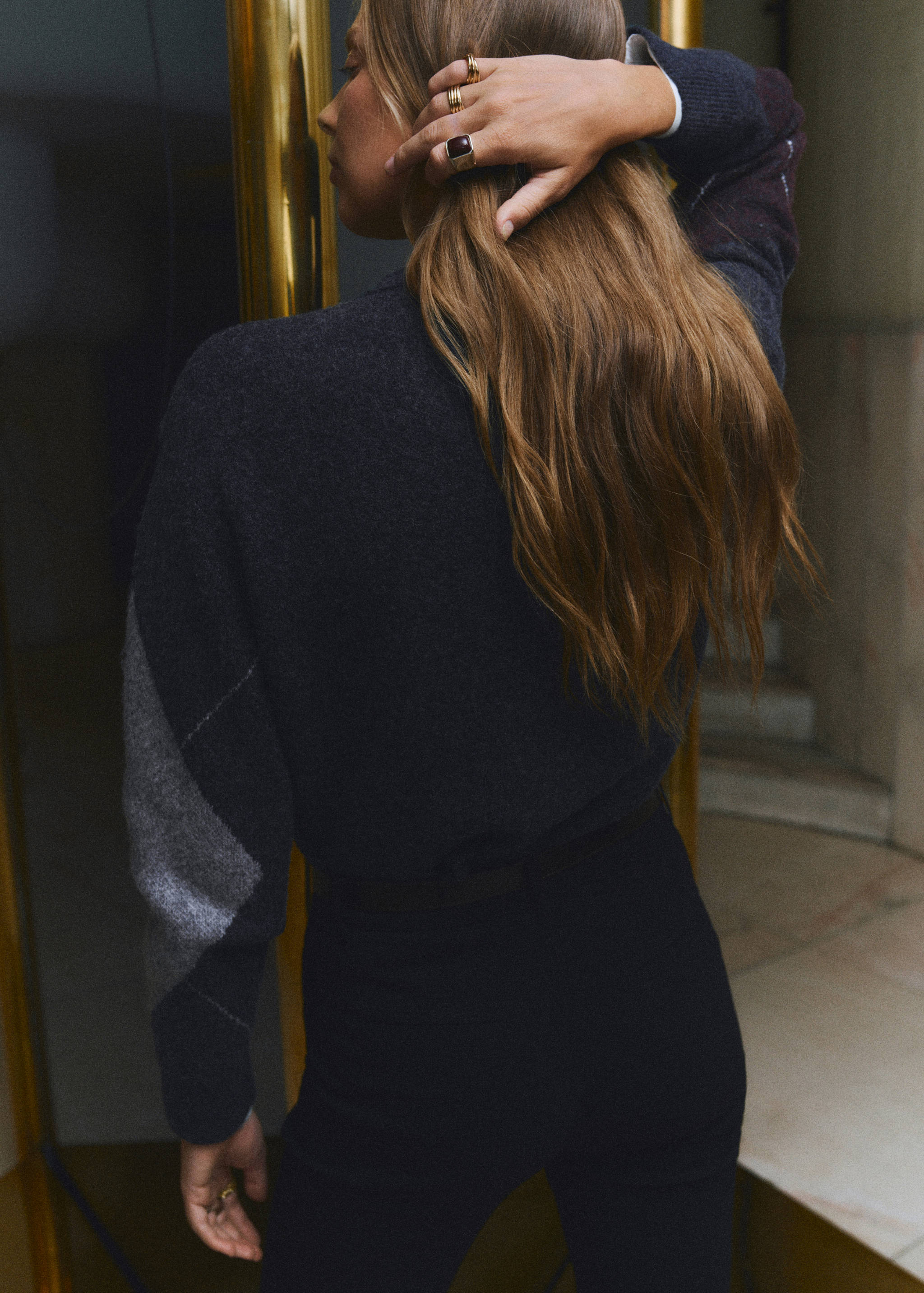 Camisola malha losangos - Verso do artigo