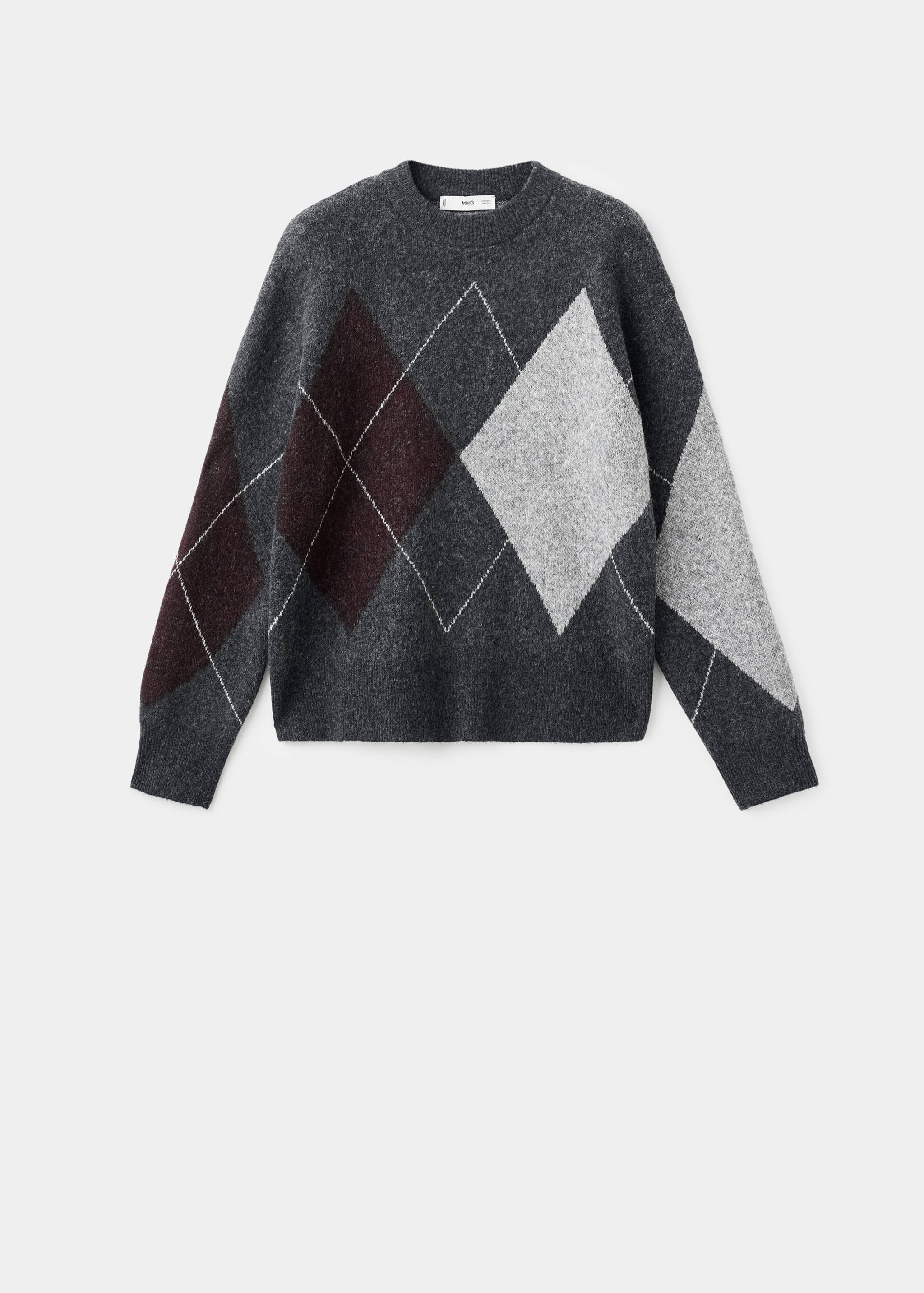 Argyle knit sweater - Article without model