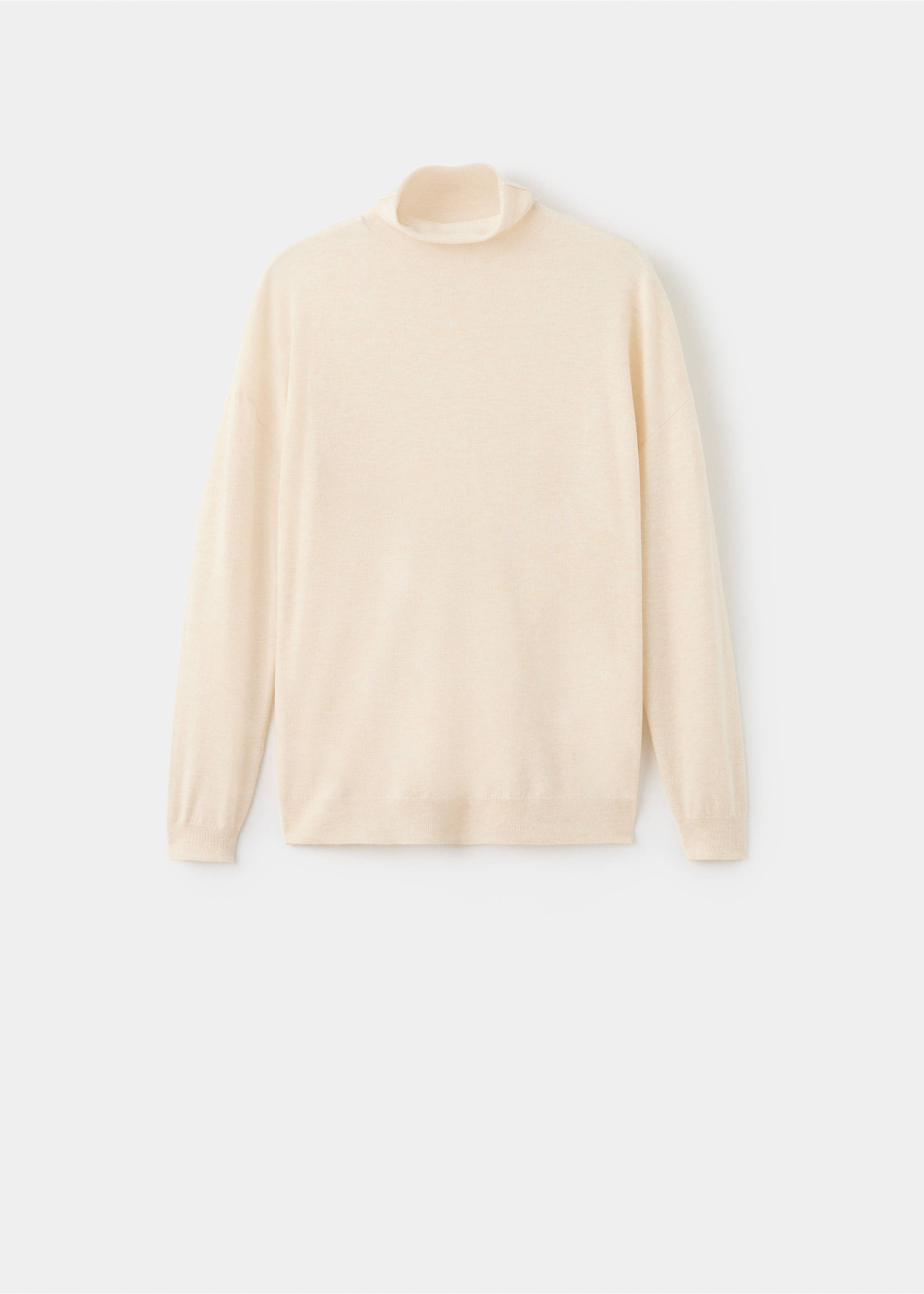 Cable-knit turtleneck sweater - Article without model, Pastel Yellow. Ref: 17007819-00.