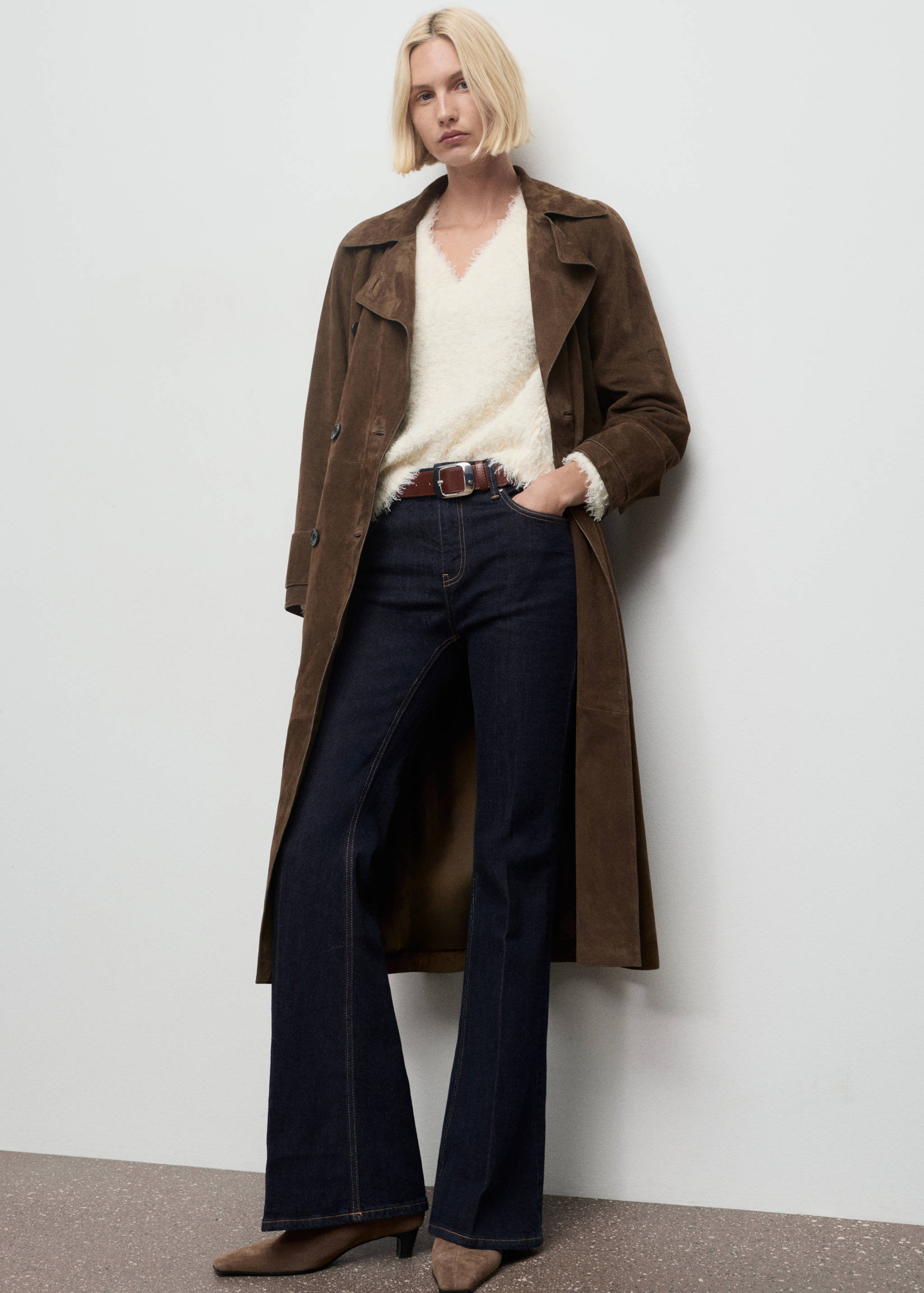 Faux-fur knitted sweater - General plane