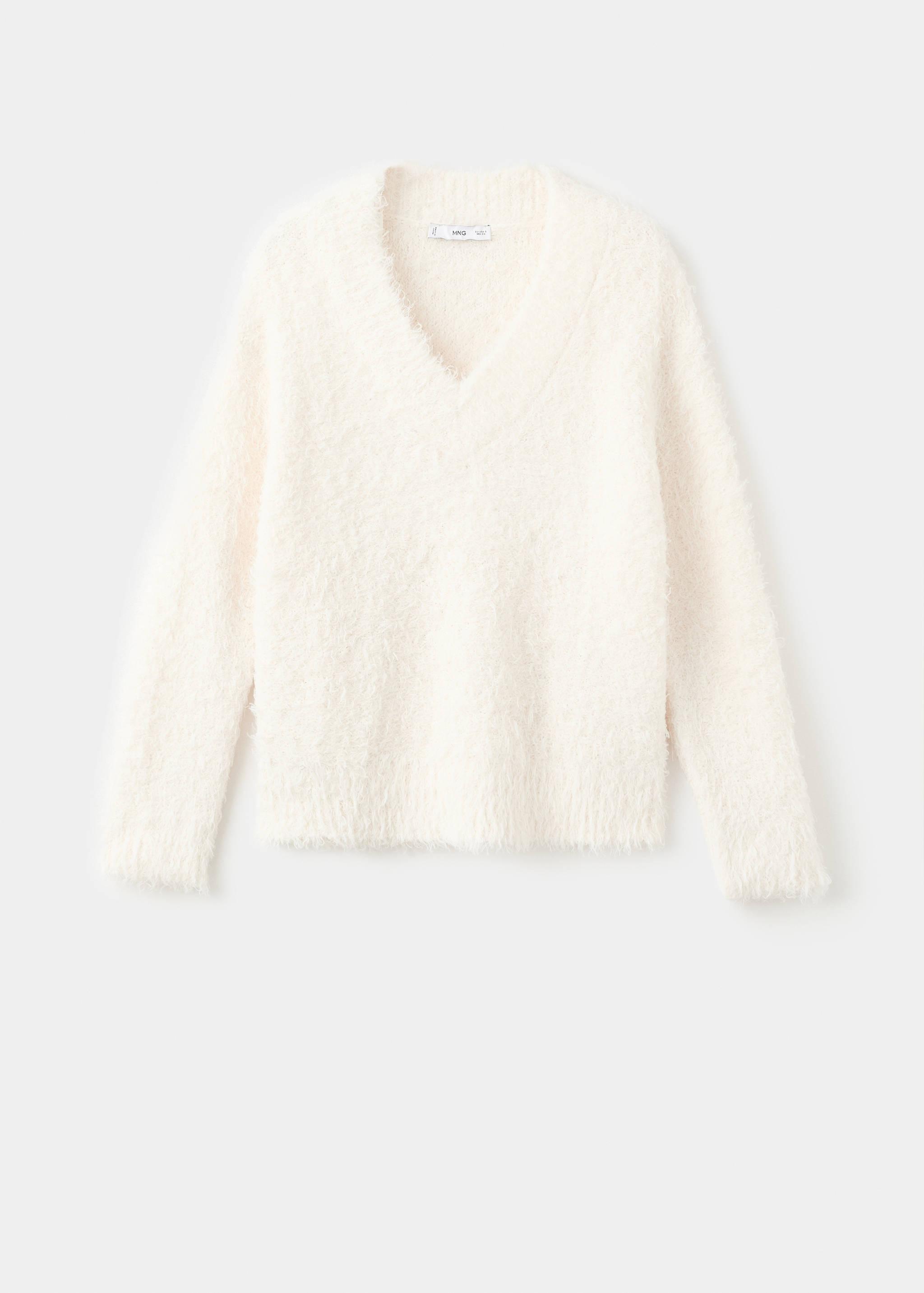 Faux-fur knitted sweater - Article without model