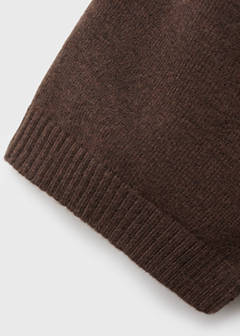 V-neck knit sweater — Chocolate 7
