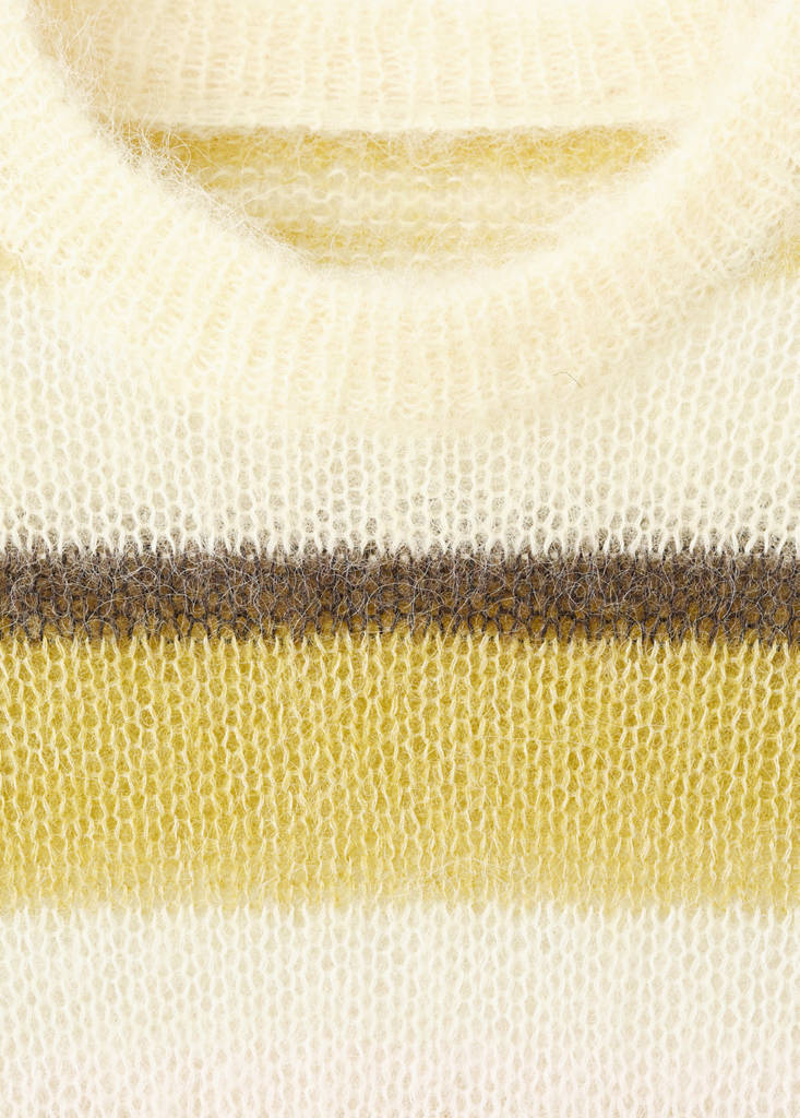 Semi-transparent alpaca sweater — Olive Green