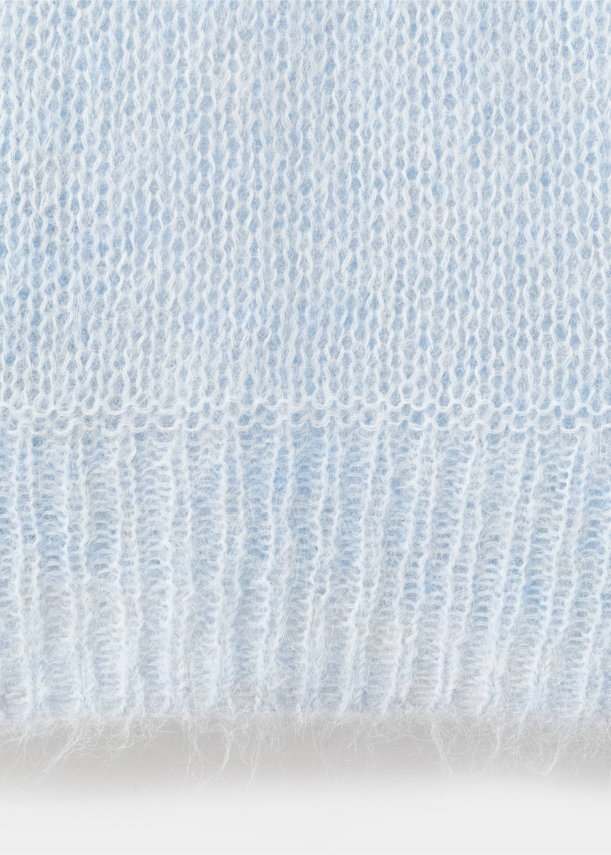 Semi-transparent alpaca sweater - Details of the article 0, Sky Blue. Ref: 17007822-00.