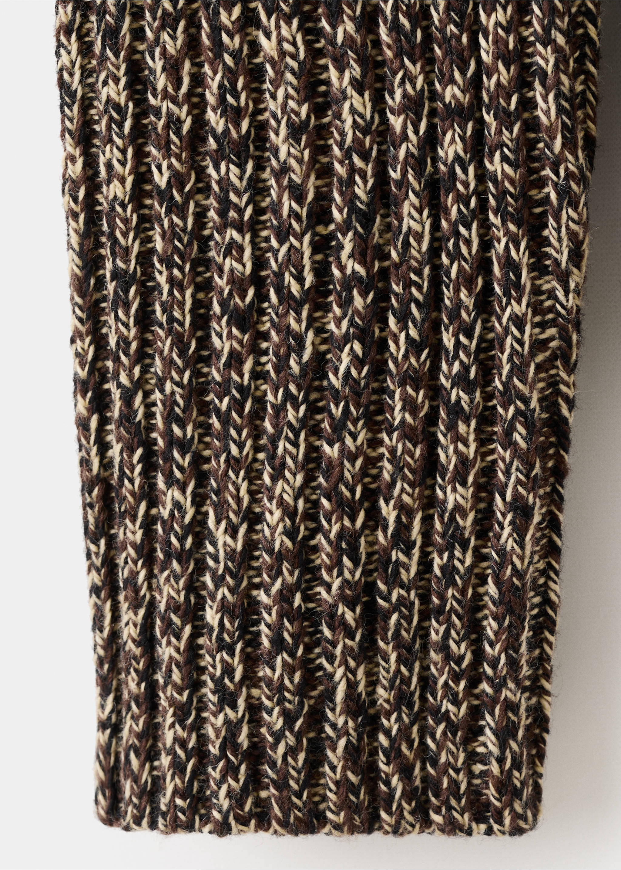 Speckled perkins-neck sweater - Details of the article 0, Chocolate. Ref: 17007823-00.