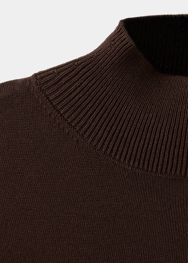 Knot detail sweater — Chocolate