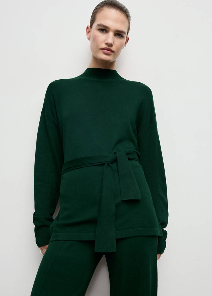 Knot detail sweater — Dark Green