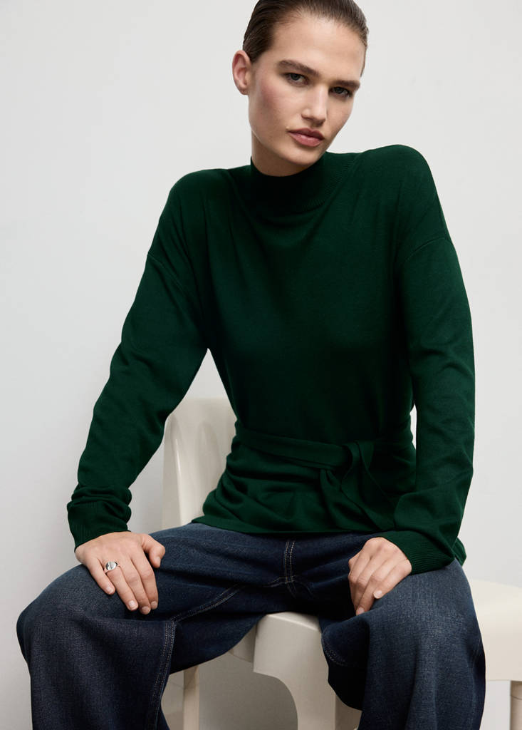 Knot detail sweater — Dark Green