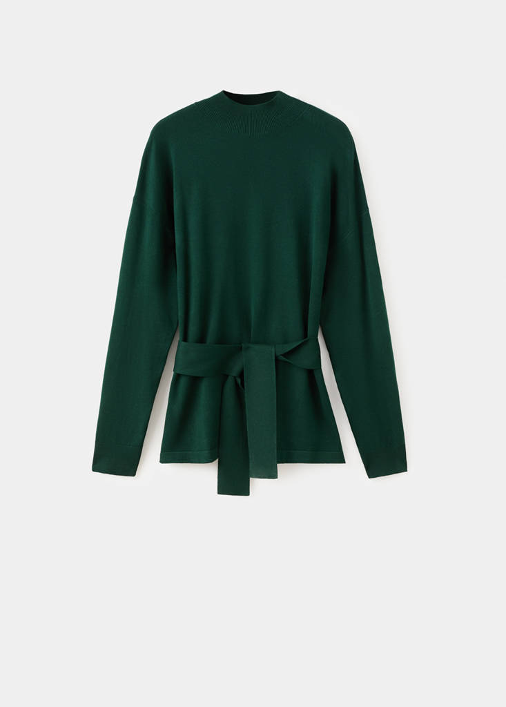 Knot detail sweater — Dark Green