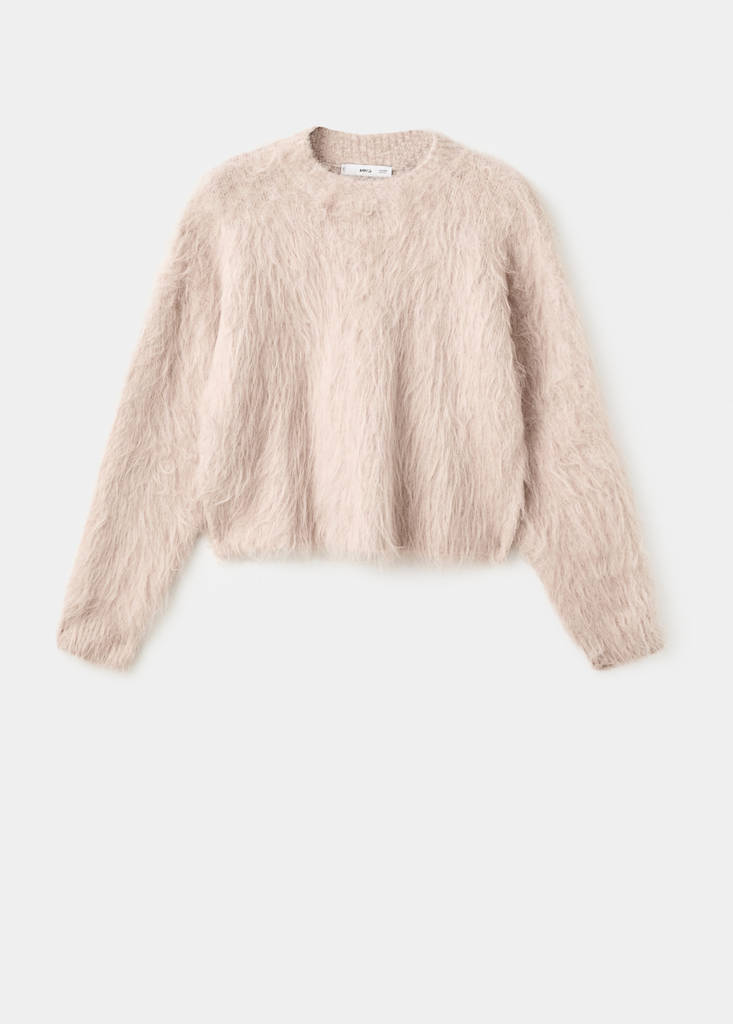 Faux-fur sweater — Light/Pastel Grey