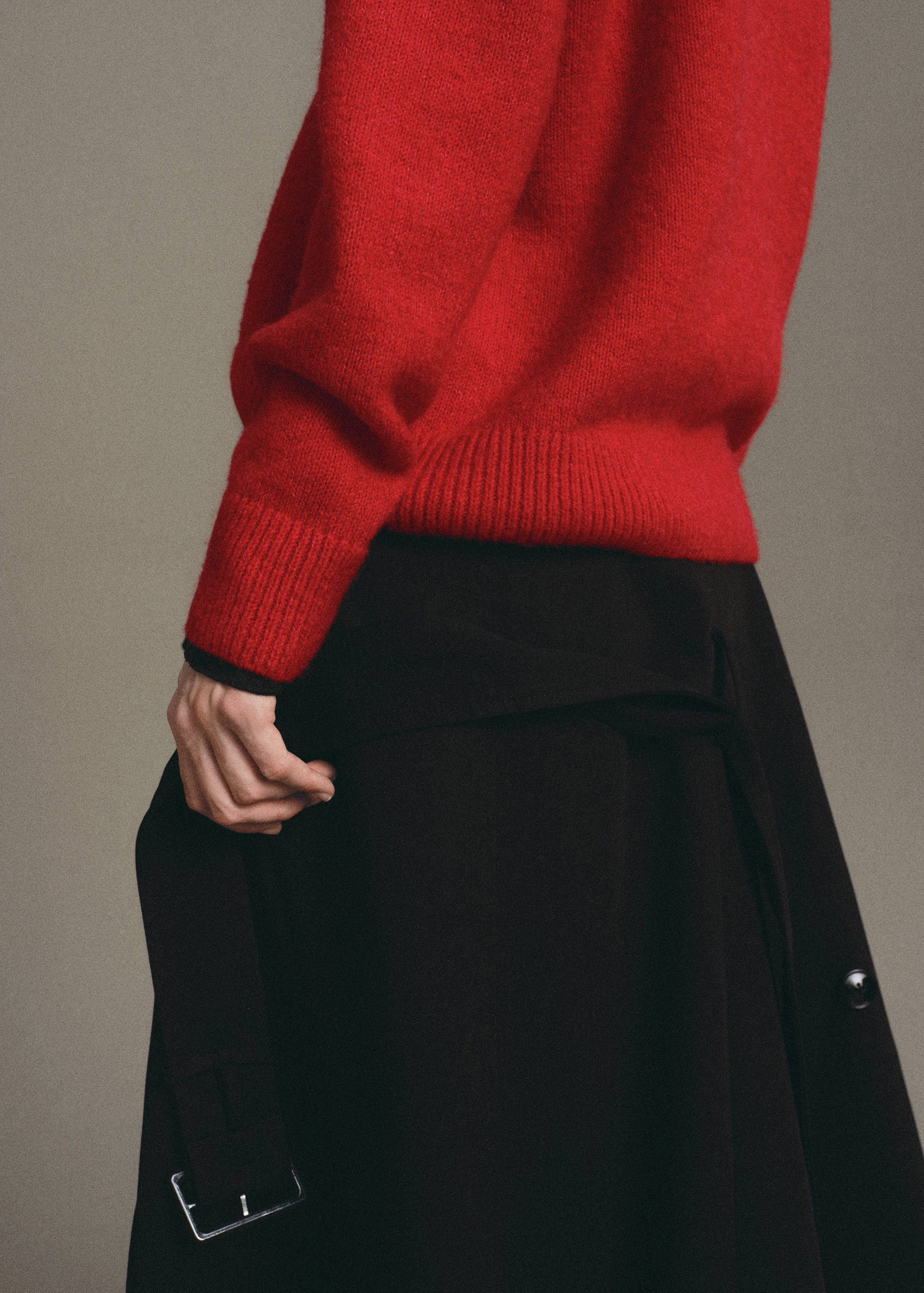 Πουλόβερ χοντρή πλέξη λαιμός V - Λεπτομέρεια του προϊόντος 6