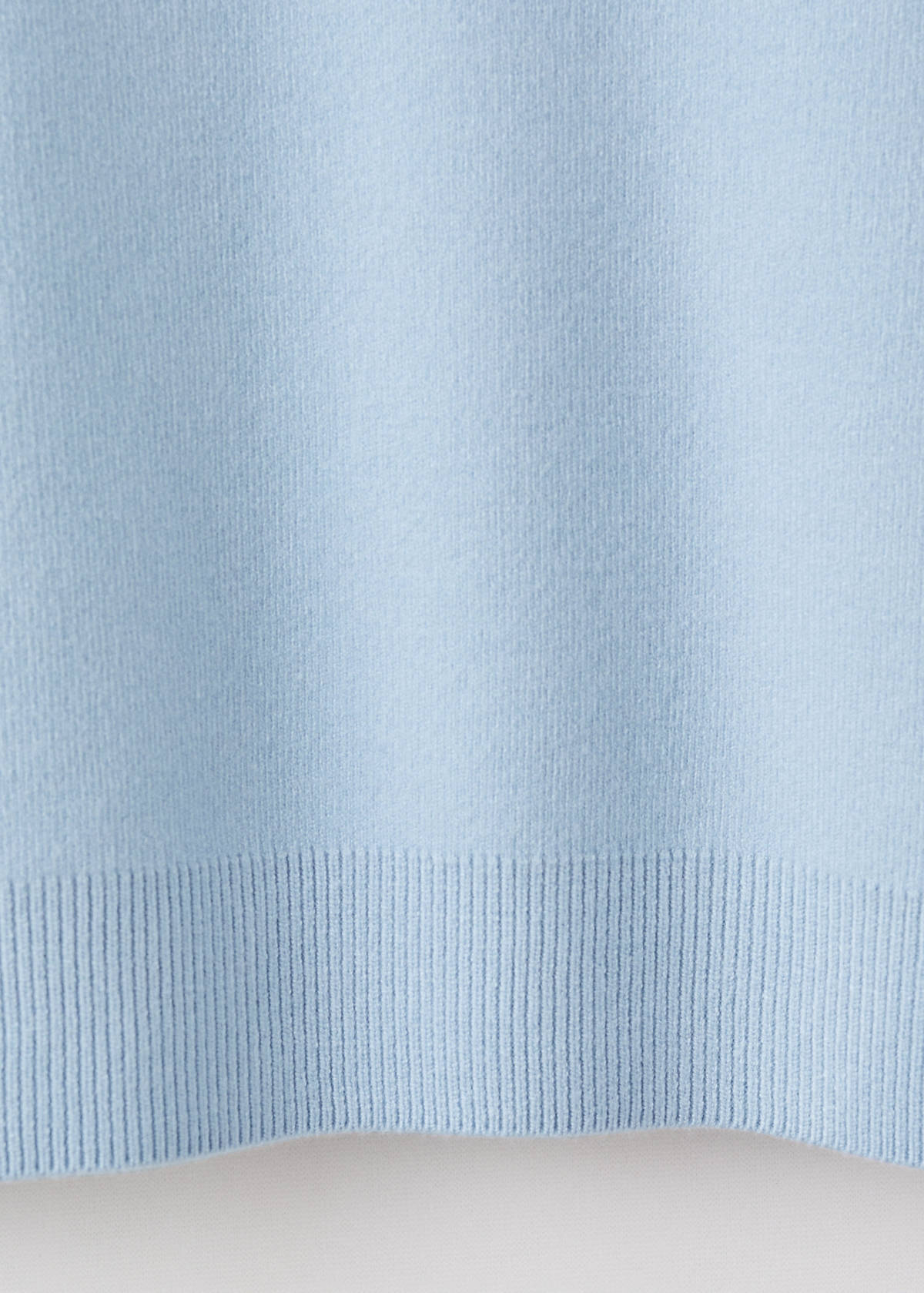 Turtleneck sweater with zip — Sky Blue